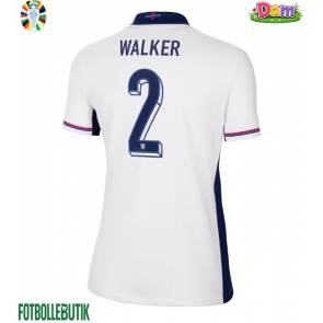 England Kyle Walker #2 Hemmatröja Kvinnor EM 2024 Kortärmad